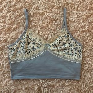 Blue Floral Cami Top